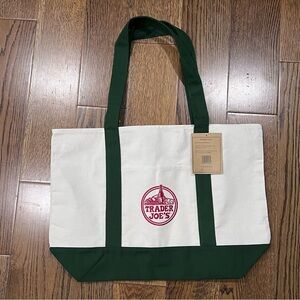 Trader Joe's Limited Edition Large Green Canvas Tote